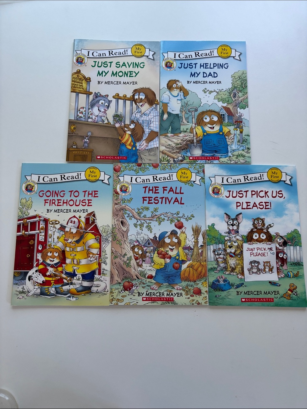 Scholastic I Can Read! Just Saving My Money (green, blue, white, brown)